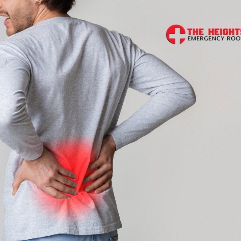 Severe back pain evaluation at The Heights Emergency Room in Houston